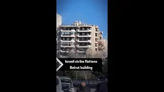 Israeli strike flattens Beirut building