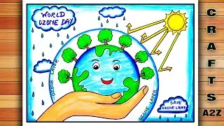World Ozone Day Drawing | Ozone Day Drawing | Ozone Day Poster | Ozone Day Chart | Save Ozone Layer