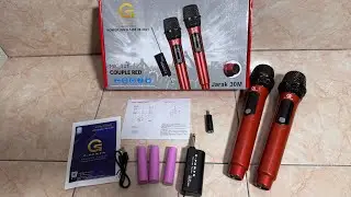 Wireless Microphone GPower MIC-201 Couple Red #wireless #microphone #gpower #mic #red #full #video