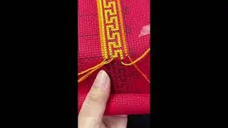 Vertical cross stitch #shortsvideo #shortvideo #embroidered
