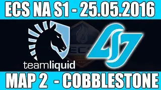 Liquid vs CLG | Map 2 (Cobblestone) Playoffs of ECS NA Season 1 2016 CS:GO (25.05.2016)