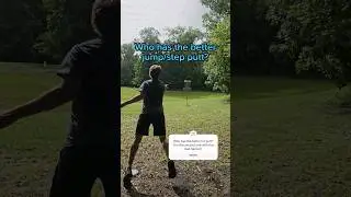 Who has the better jump/step putt? &lrm;@lhbhdicgolf step putts and I like to jump #discgolf #putt