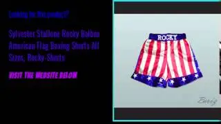 Sylvester Stallone Rocky Balboa American Flag Boxing Shorts All Sizes  Rocky Shorts