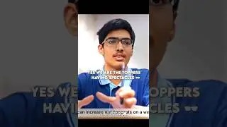 A topper without spectacles 🗿#motivation #iitstatus #toppers #upsc #iitjee #nit