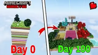 I survived 100 days random layer one chunk #minecraft