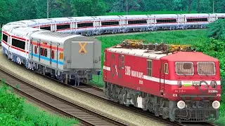 WAG9 SHUNTING LHB RED EXPRESS TRAIN  | BUMPY RAILROAD | Train Simulator | Railworks 3 | NTG GAMING