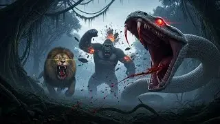 Beasts Unleashed: King Kong & Lion vs Titanoboa | National Park Nightmare
