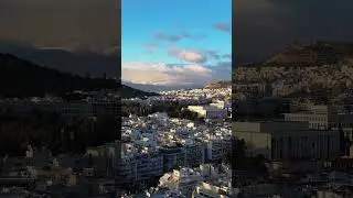 Athens #greece #athens #sunset #capital #greek #travel #hills #snow #winter #city #europe #drone