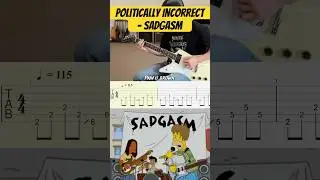 Politically Incorrect - Sadgasm (Guitar Cover with TABS) &lsquo;The Simpsons&rsquo; S19 E11 That &lsquo;90s Show