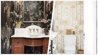 75 Black Floor And Orange Floor Powder Room Design Ideas You'll Love ♡