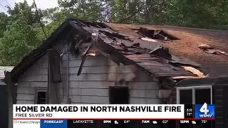Home damaged in North Nashville fire