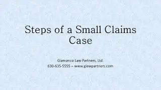 Steps of a small claims case