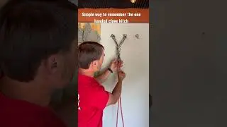 How I teach students to remember the one handed clove hitch #clovehitch #learntoclimb #rockclimbing