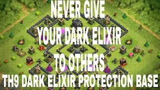 |TH9 DARK ELIXIR FARMING BASE|