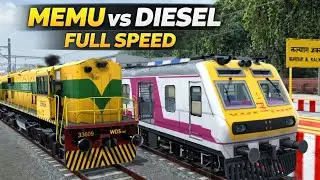 Local MEMU Passenger + WDS Diesel Shunting 🚆 Full Speed Action | Kalyan Jn to Thakuli