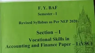 Vocational Skills in Accounting-I |Most Important Questions |Fybaf sem1 nep|Mumbai University Exam