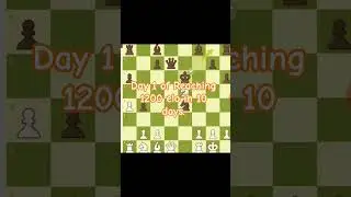 reaching 1200 elo in 10 days. Day 1 #chess #chesscontent #trending #chesscom #grandmaster #viral #gm