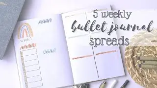 5 WEEKLY BULLET JOURNAL SPREAD IDEAS | Five Different Weekly Bullet Journal Layouts | Weekly bujo