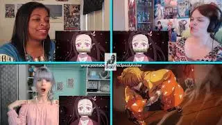 Sleeping Zenitsu Attack - Girl Reaction Mashup | Demon Slayer - Kimetsu No Yaiba Episode 12