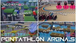 Let's Try ALL PENTATHLON ARENAS! (Season 8 Update!) | Squid Game: Unleashed (Mobile)