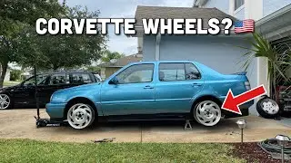 Putting Corvette Wheels On My Volkswagen Jetta VR6? ( C4 Sawblades )