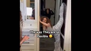 The kalogera sisters #shorts #curlyhair #sisters #flexibility