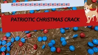 Patriotic Christmas Crack #christmasrecipes #m&mrecipes #toffeelover