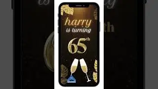 Animated 65th Birthday Video Invitation | 65th Birthday Party Invite