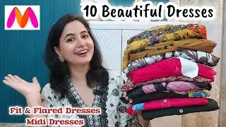 10 Beautiful Fit & Flared Dresses, Maxi Dress, Midi Dresses From Myntra | Myntra Dresses Haul 💕 | 