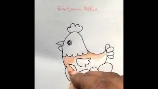 Easy draw for chicken,beginners, step by step, #viral #trending #drawing #art #yt #video #shorts