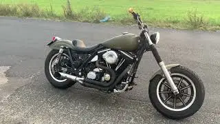 Harley FXRS-SP  bobber EVO 80ci 1340cc idle sound - walk around