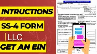 How to fill the SS4 form requesting the application of an EIN