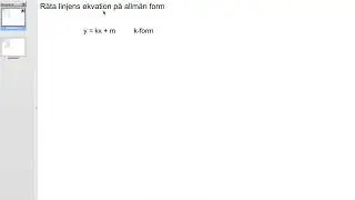 R&auml;ta linjen p&aring; allm&auml;n form