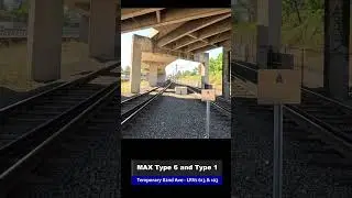 TriMet MAX Type-6 & Type 1 trains at Temporary 82nd Ave Station