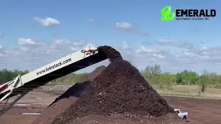 Telestack MH5680R flipping compost windrows