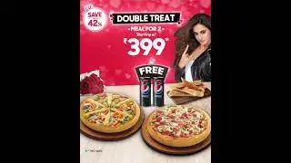 Pizza Hut&rsquo;s Valentine Special | FREE Pepsi Black | Double Treat Meal @Rs. 399*