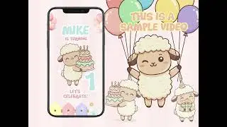 Cute Lumb Theme Kids Birthday Invitation