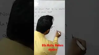 BSc Maths Modern algebra