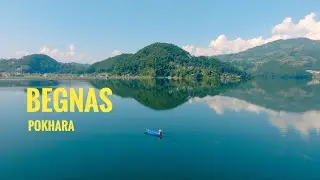 BEGNAS LAKE, Pokhara. 4k Drone footage.