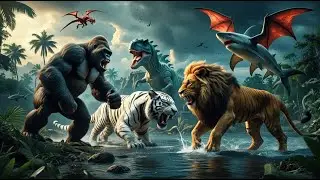 Extreme Animal & Monster Battles | Gorilla,Elephant Tiger Lion Dinosaur Giant Fight | Full 7 Movie