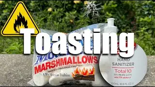 [DON'T TRY] Toasting Marshmallow with Hand Sanitizer 🤤 🤤 🤤