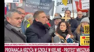 PILNE! Rodzice protestują! Nauczycielka wyrzuciła krzyż do kosza! Bąkiewicz: nienawiść do kościoła!