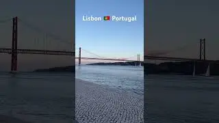 Riverside Walk | 25 de Abril Bridge View #lisbon #portugal