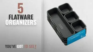 Top 10 Flatware Organizers [2018]: Madesmart Interlocking Drawer Organizer Bins 8 Bin, 1 Set