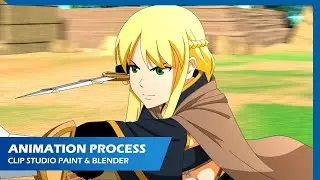 2.5D Animation Process - Clip Studio Paint & Blender -- 