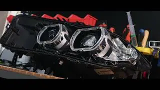Ремонт ДХО, покраска масок в стиль Shadow Line BMW G30. Санкт-Петербург