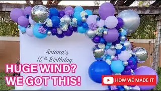 Birthday Balloon Decor | Backdrop with Balloon garland