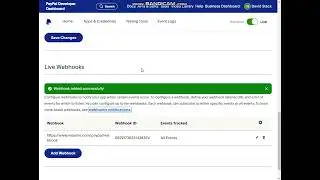 How to get a PayPal Client ID and Secret Key and set up a webhook.