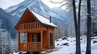Man Builds Gorgeous Handcrafted Cabin with Full Amenities in Remote Forest - Peaceful Off-Grid 2025