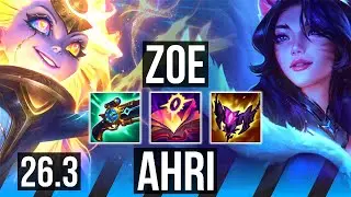 ZOE vs AHRI (MID) | Perfect KDA: 18/0/8 | EUW Diamond | 26.3